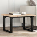 Couchtisch O-Gestell 60x60x40,5cm Massivholz Kiefer & Stahl
