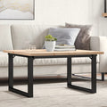 Couchtisch O-Gestell 90x90x45,5cm Massivholz Kiefer & Stahl