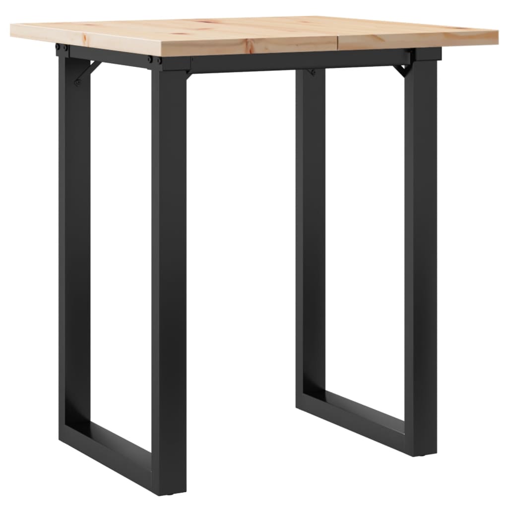 Esstisch O-Gestell 60x60x75,5 cm Massivholz Kiefer & Stahl
