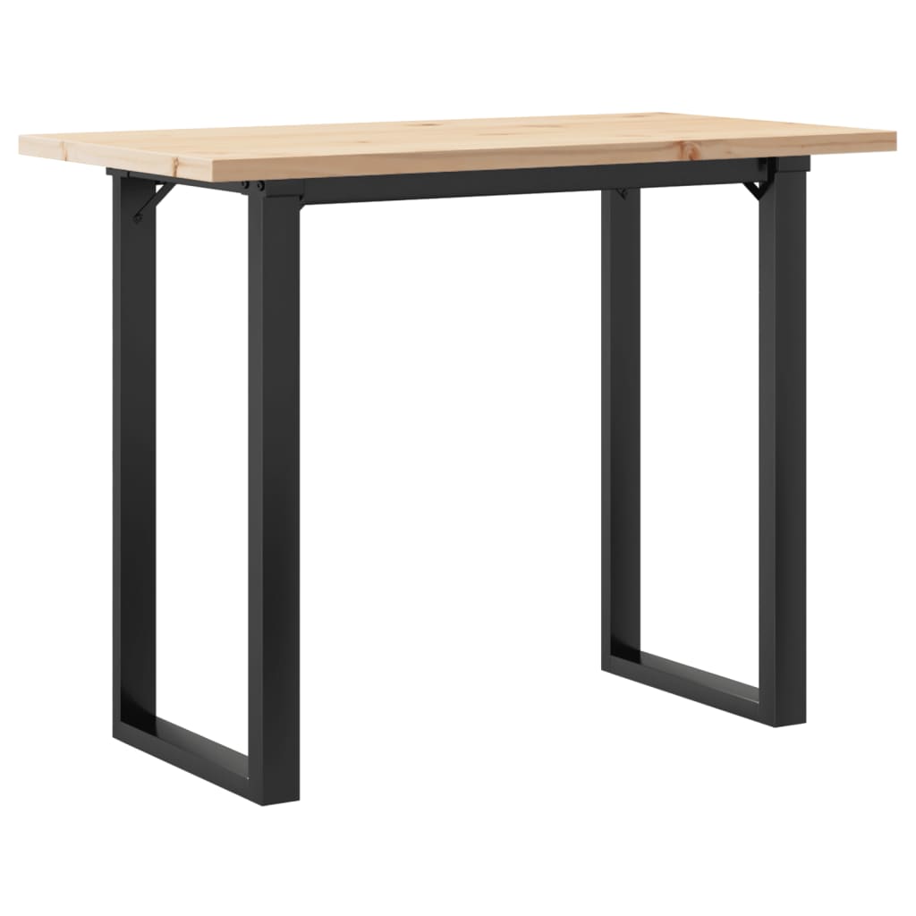 Esstisch O-Gestell 100x50x75,5 cm Massivholz Kiefer & Stahl