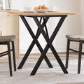 Esstisch X-Gestell 60x60x75,5cm Massivholz Kiefer und Stahl
