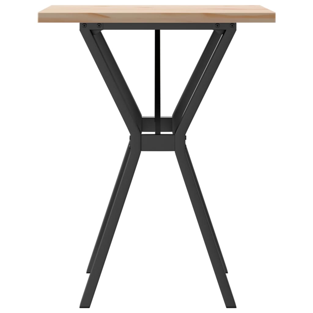 Esstisch Y-Gestell 60x60x75,5cm Massivholz Kiefer und Stahl