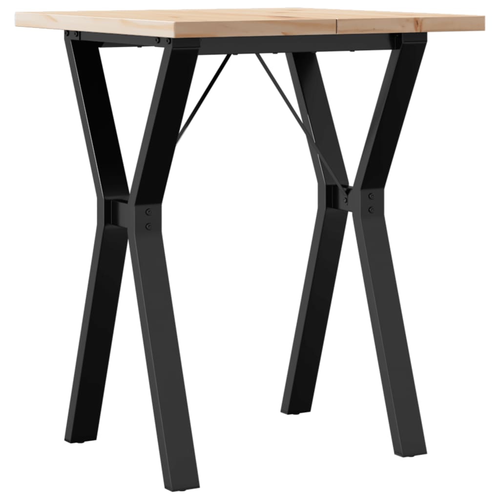 Esstisch Y-Gestell 60x60x75,5cm Massivholz Kiefer und Stahl