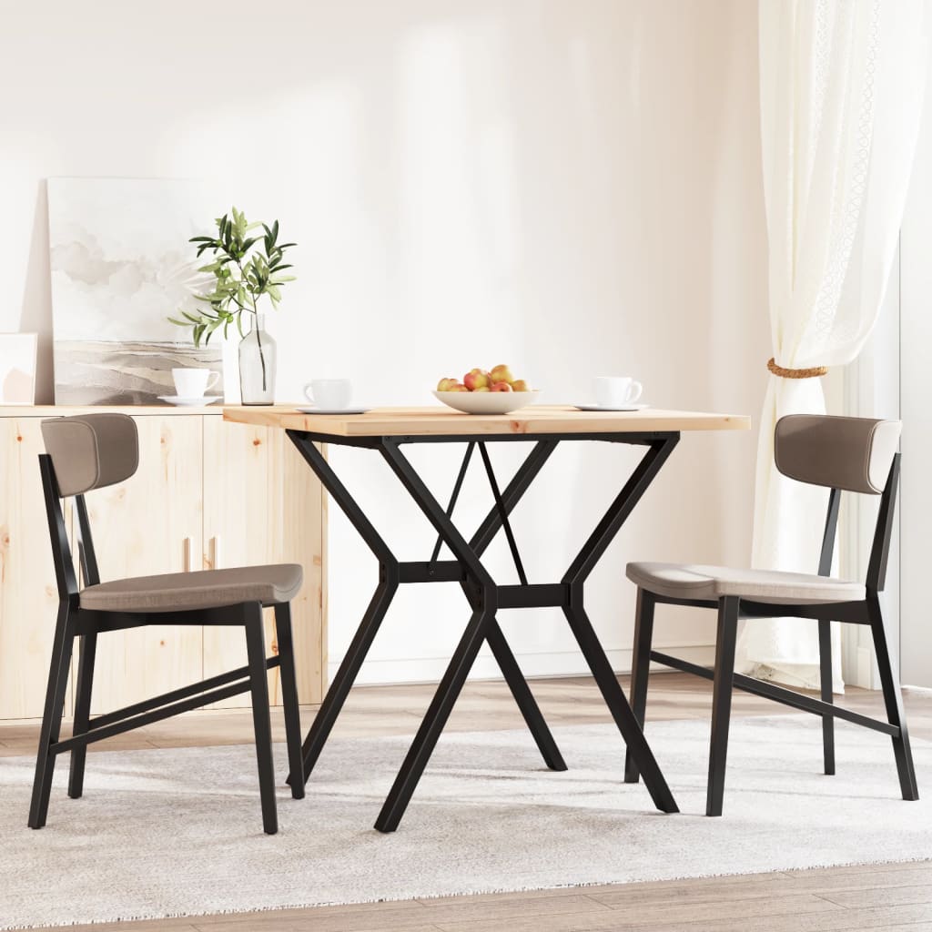 Esstisch Y-Gestell 80x80x75,5 cm Massivholz Kiefer & Stahl
