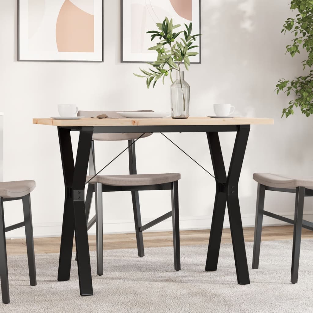 Esstisch Y-Gestell 100x50x75,5 cm Massivholz Kiefer & Stahl