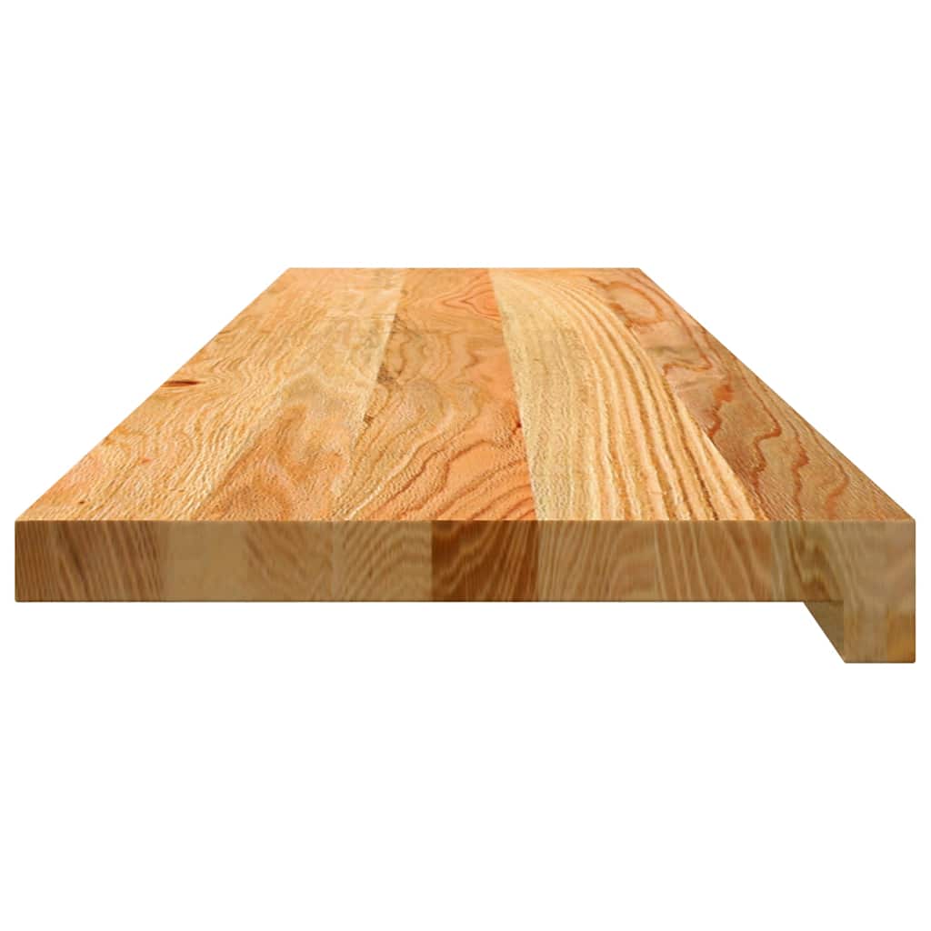 Treppenstufen 4 Stk. Hellbraun 100x30x2 cm Massivholz Eiche