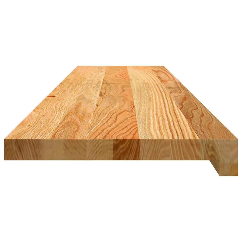 Treppenstufen 4 Stk. Hellbraun 110x30x2 cm Massivholz Eiche