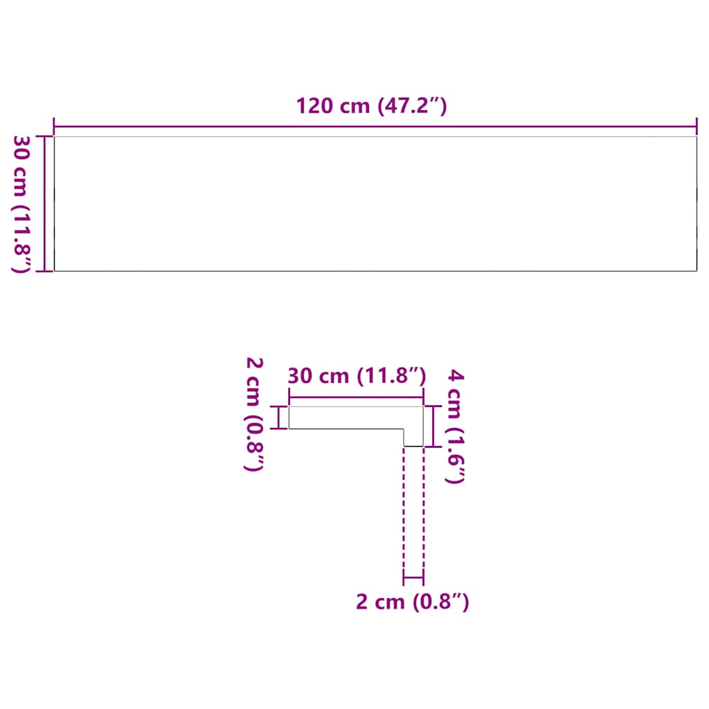 Treppenstufen 4 Stk. Hellbraun 120x30x2 cm Massivholz Eiche