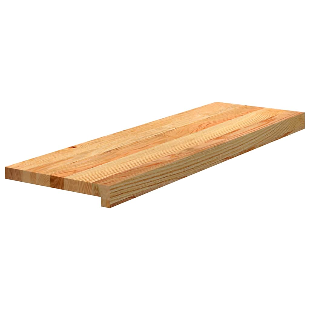 Treppenstufen 8 Stk. Hellbraun 80x25x2 cm Massivholz Eiche