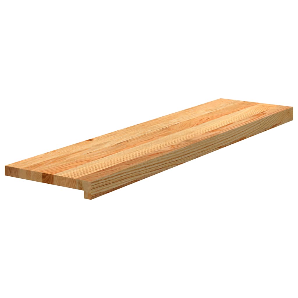 Treppenstufen 12 Stk. Hellbraun 100x25x2 cm Massivholz Eiche