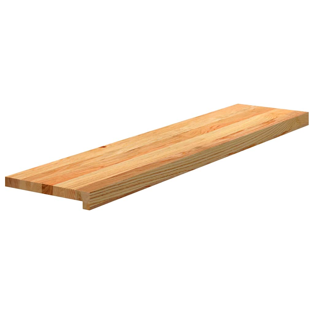 Treppenstufen 12 Stk. Hellbraun 110x30x2 cm Massivholz Eiche