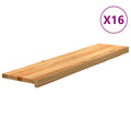 Treppenstufen 16 Stk. Hellbraun 110x25x2 cm Massivholz Eiche