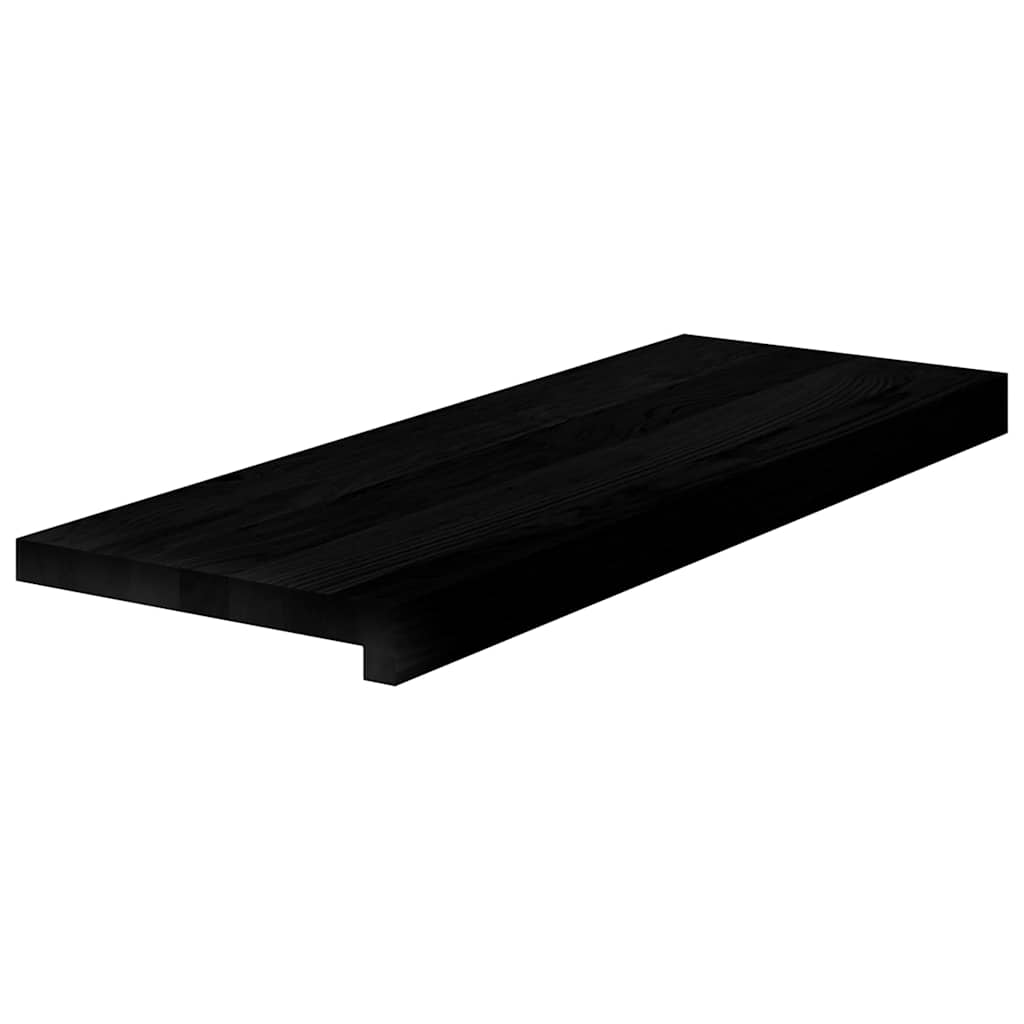 Treppenstufen 4 Stk. Dunkelbraun 70x25x2 cm Massivholz Eiche