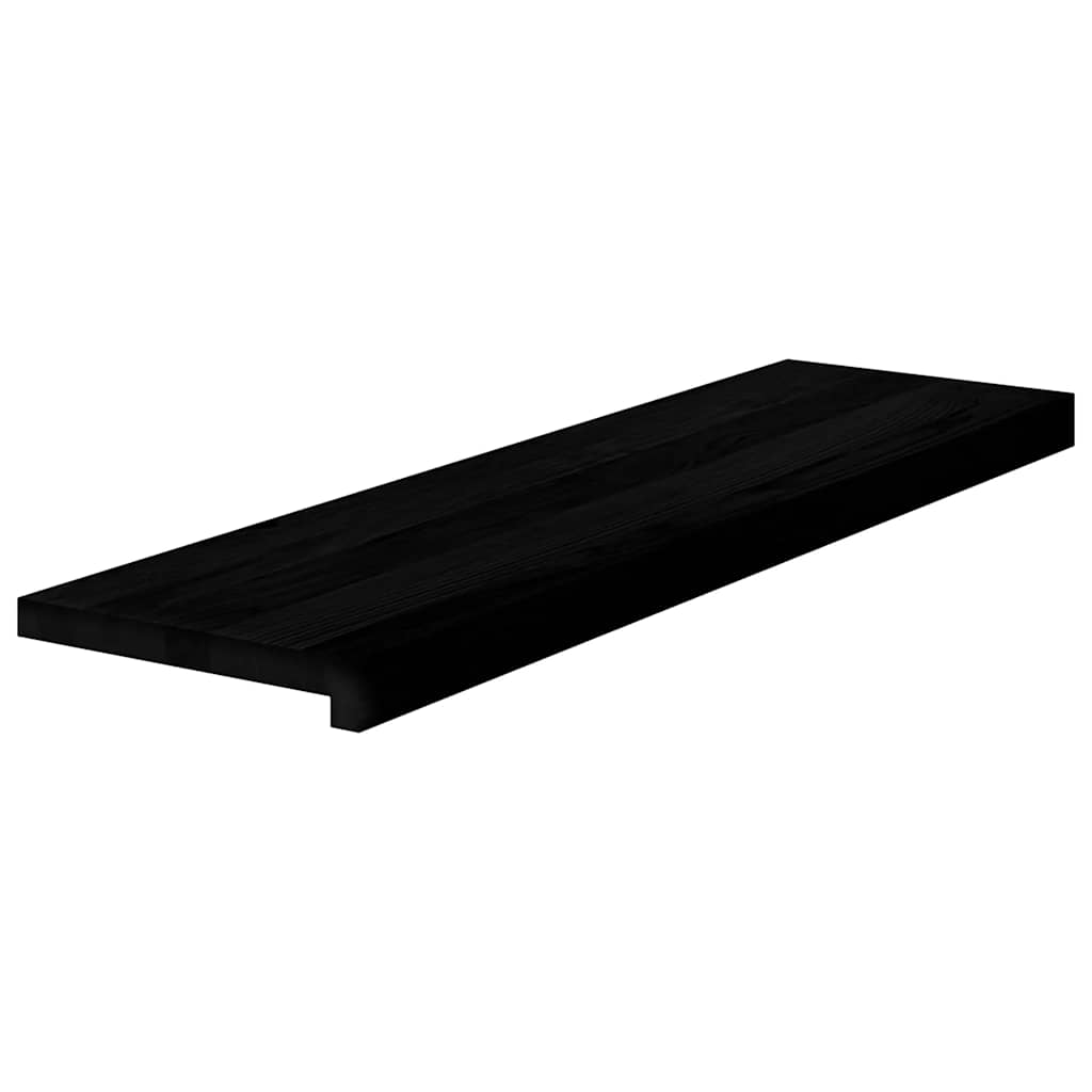 Treppenstufen 4 Stk. Dunkelbraun 90x25x2 cm Massivholz Eiche
