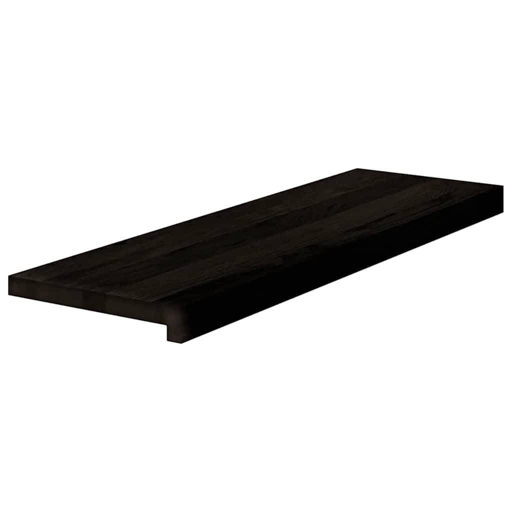 Treppenstufen 12 Stk. Dunkelbraun 80x25x2 cm Massivholz Eiche