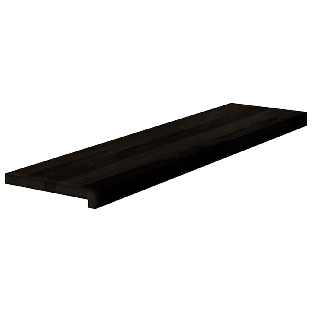Treppenstufen 12 Stk. Dunkelbraun 100x25x2 cm Massivholz Eiche