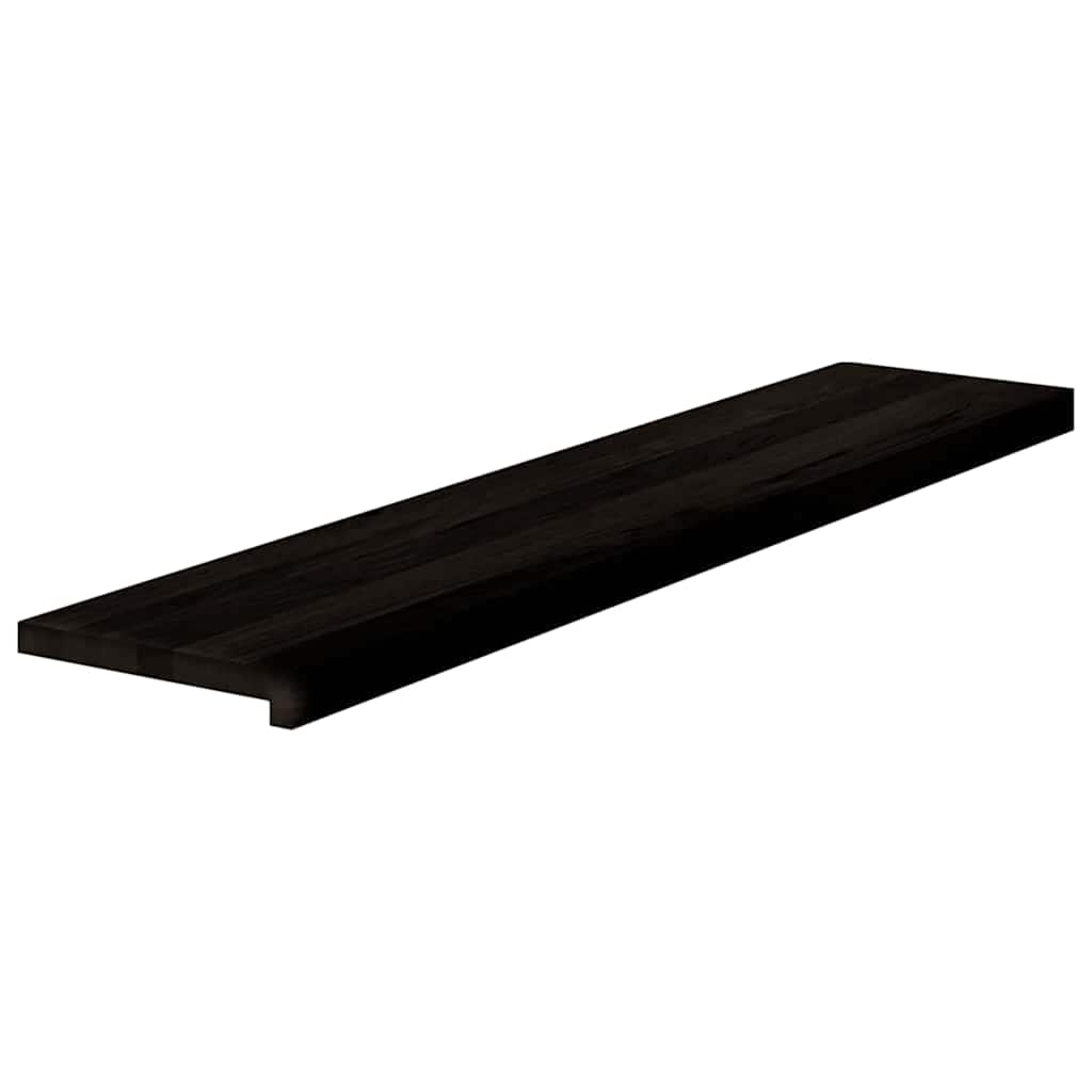 Treppenstufen 12 Stk. Dunkelbraun 120x25x2 cm Massivholz Eiche