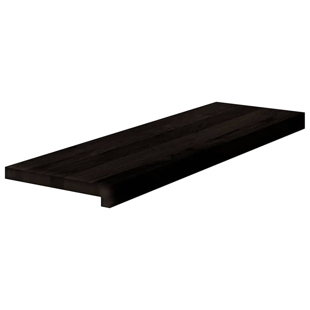 Treppenstufen 16 Stk. Dunkelbraun 80x30x2 cm Massivholz Eiche