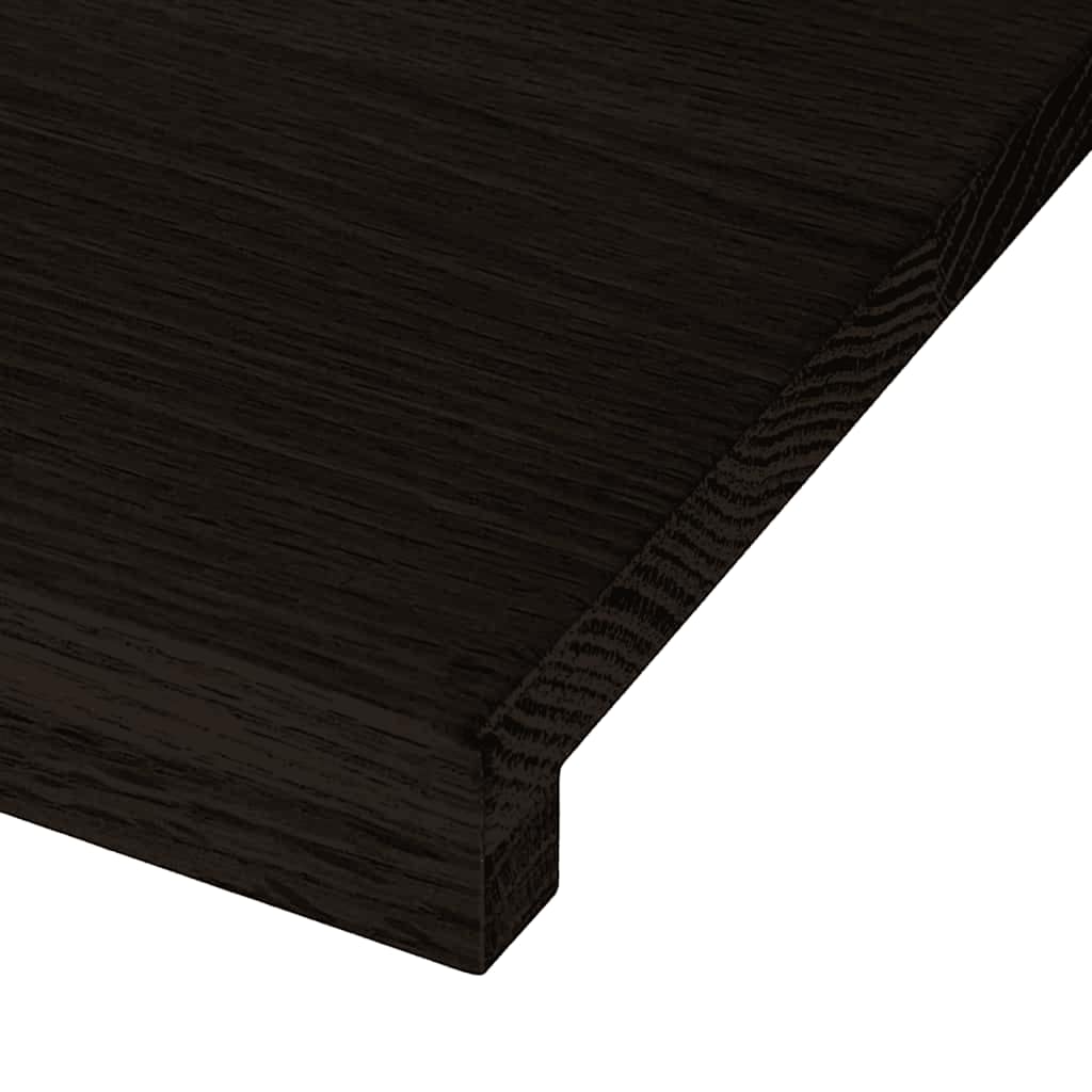 Treppenstufen 16 Stk. Dunkelbraun 90x30x2 cm Massivholz Eiche