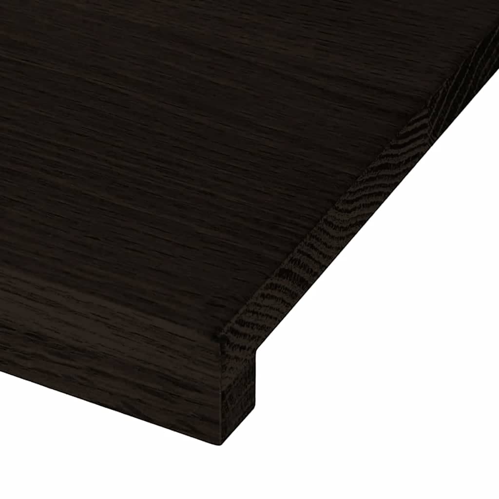 Treppenstufen 16 Stk. Dunkelbraun 100x30x2 cm Massivholz Eiche