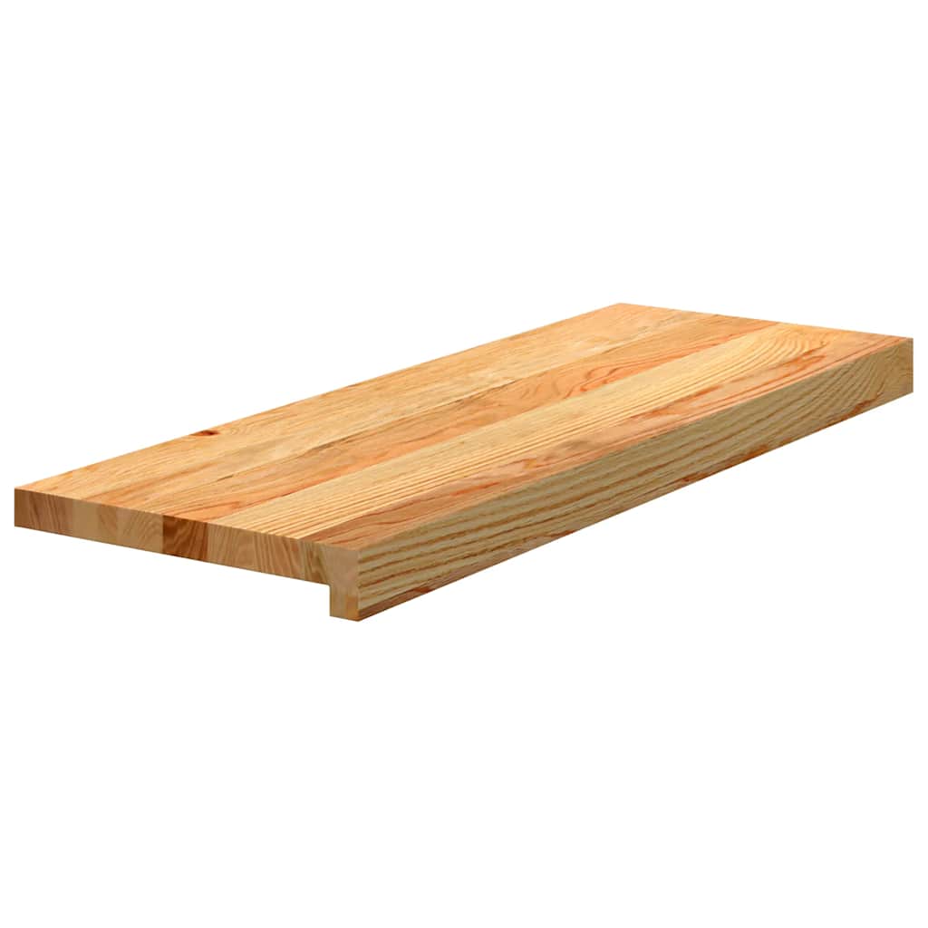 Treppenstufen 2 Stk. Hellbraun 70x30x2 cm Massivholz Eiche