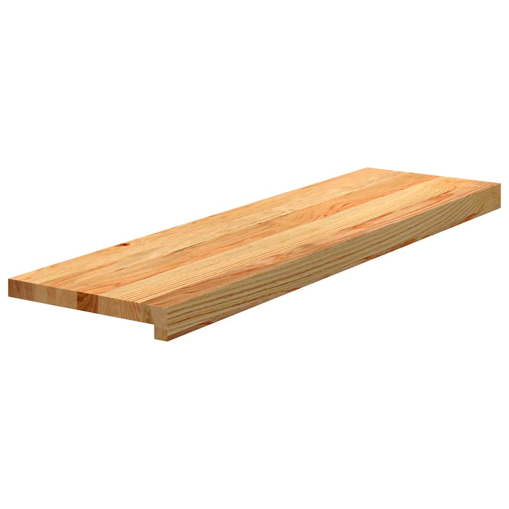 Treppenstufen 2 Stk. Hellbraun 90x30x2 cm Massivholz Eiche