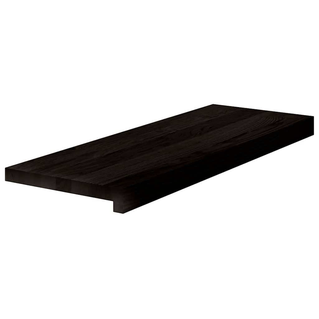 Treppenstufen 2 Stk. Dunkelbraun 70x30x2 cm Massivholz Eiche