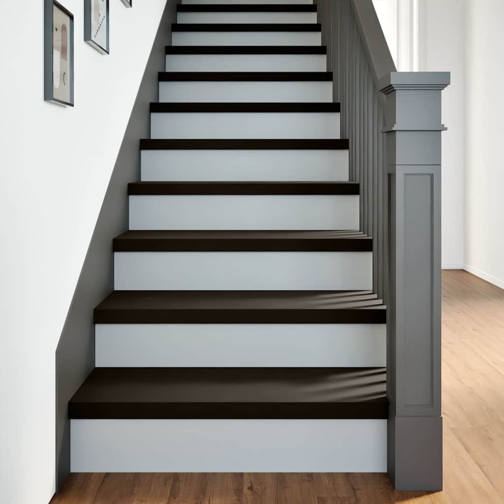Treppenstufen 2 Stk. Dunkelbraun 80x30x2 cm Massivholz Eiche