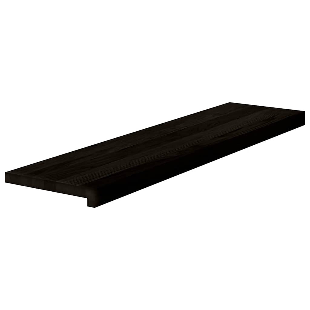 Treppenstufen 2 Stk. Dunkelbraun 100x30x2 cm Massivholz Eiche