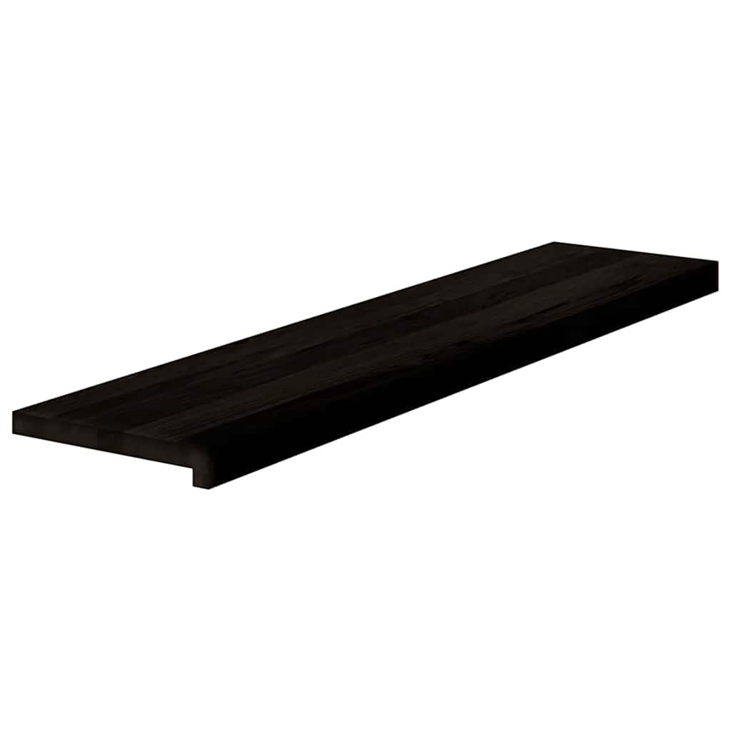 Treppenstufen 2 Stk. Dunkelbraun 110x30x2 cm Massivholz Eiche