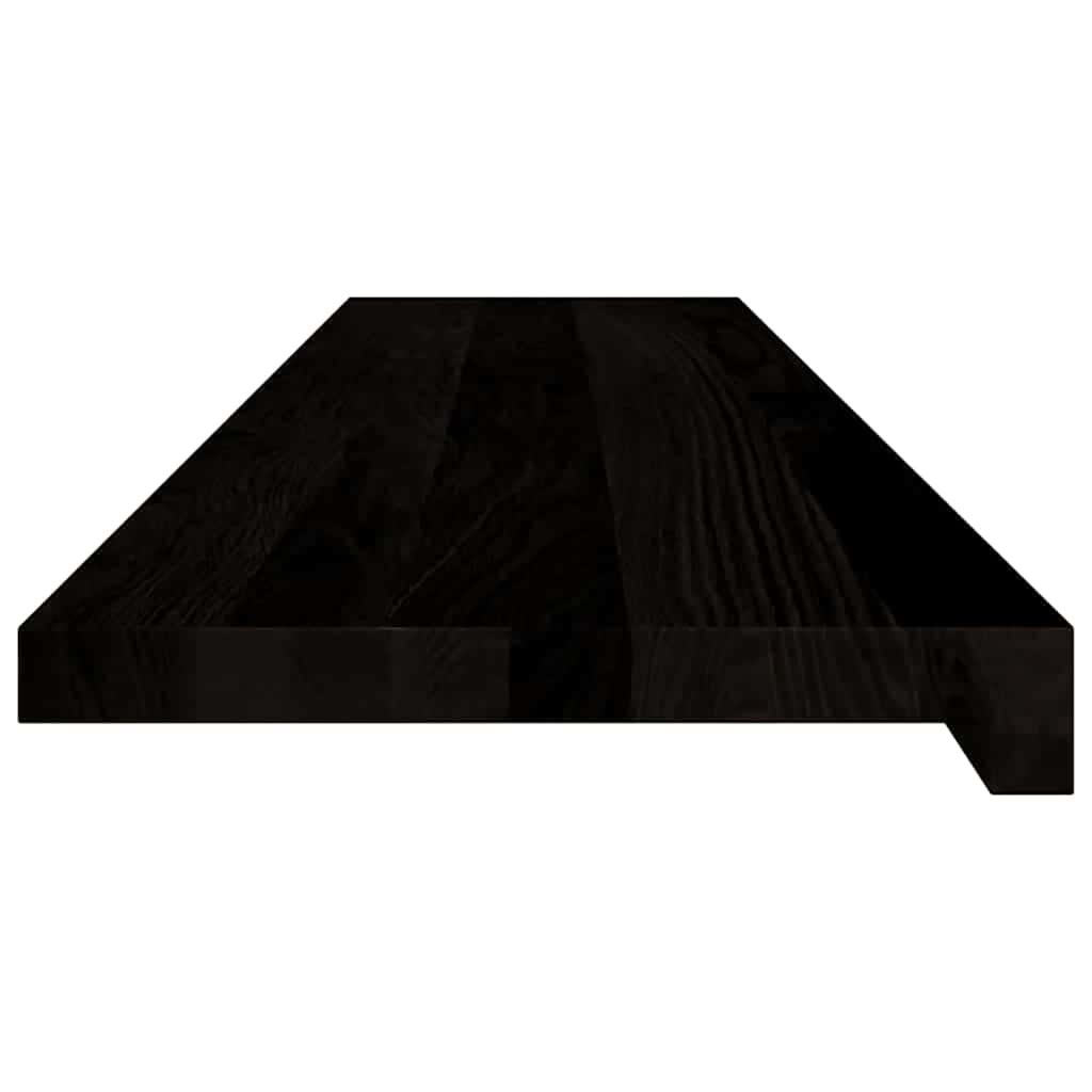 Treppenstufen 2 Stk. Dunkelbraun 110x30x2 cm Massivholz Eiche