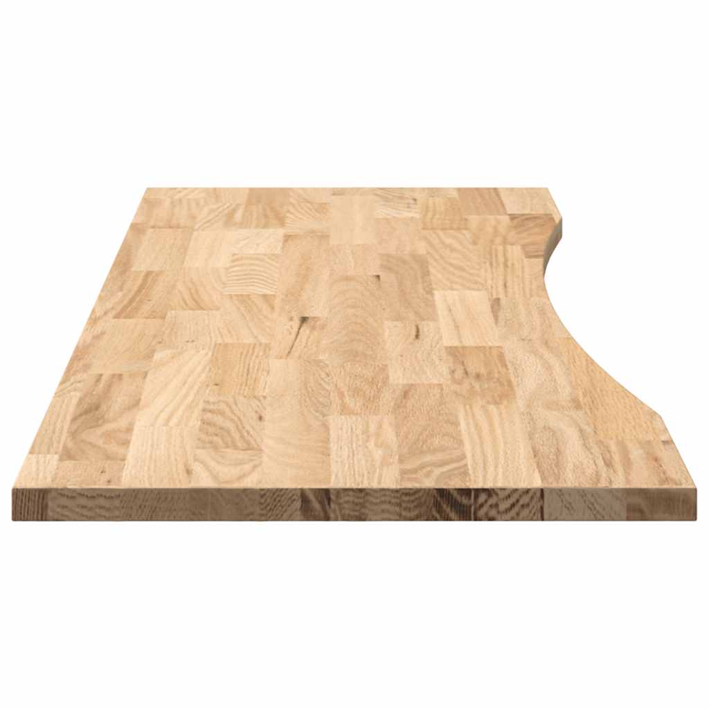 Schreibtischplatte Unbehandelt 140x50x2,5 cm Massivholz Eiche