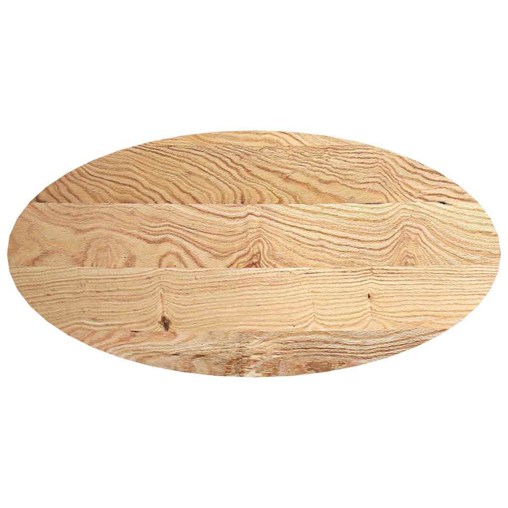 Tischplatte 120x60x4 cm Massivholz Eiche Oval