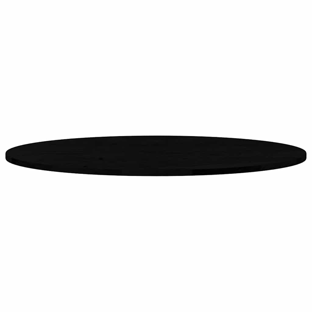 Tischplatte Dunkelbraun 100x50x2 cm Massivholz Eiche Oval