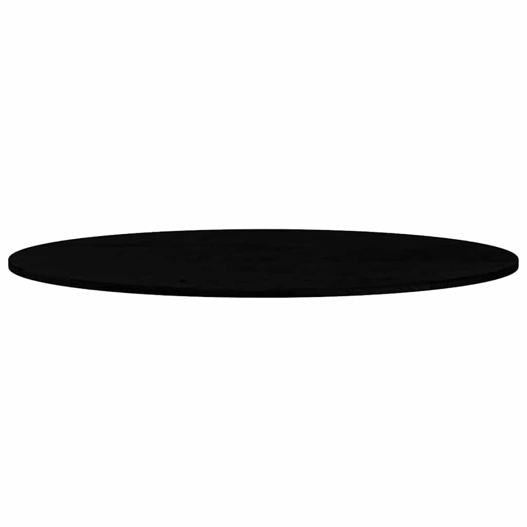 Tischplatte Dunkelbraun 120x60x2 cm Massivholz Eiche Oval