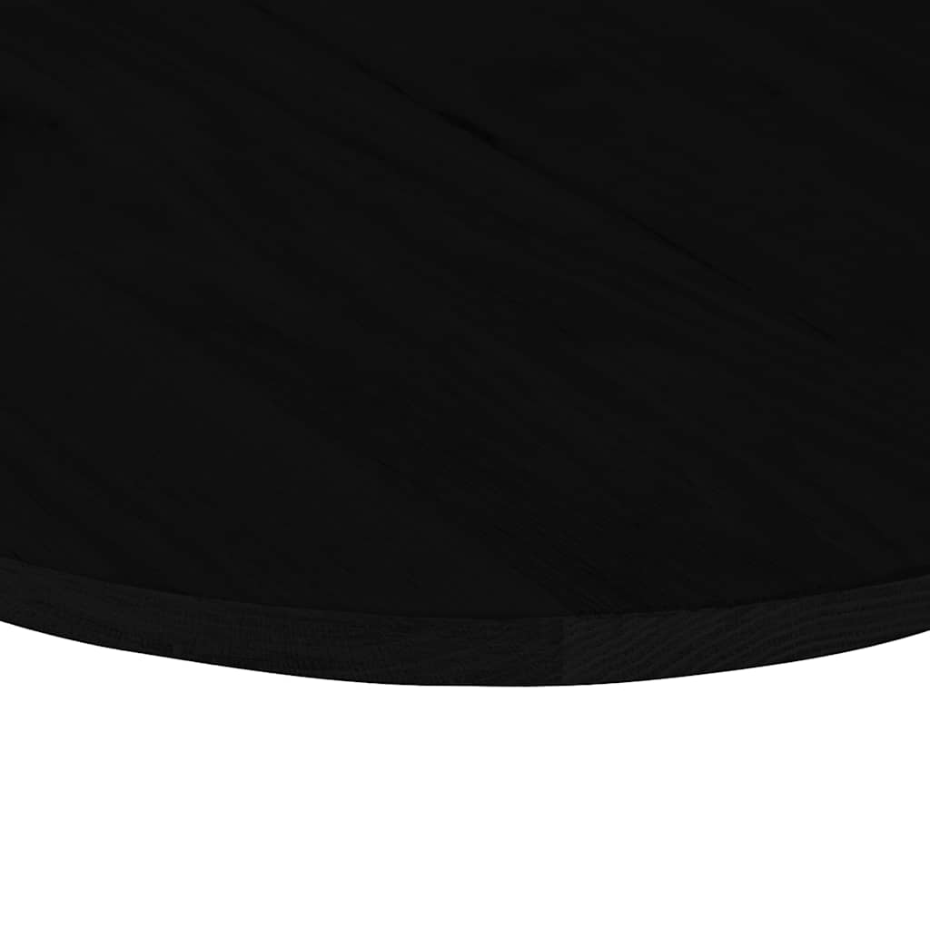 Tischplatte Dunkelbraun 120x60x2 cm Massivholz Eiche Oval