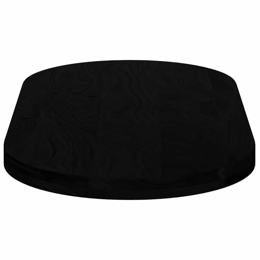 Tischplatte Dunkelbraun 100x50x4 cm Massivholz Eiche Oval