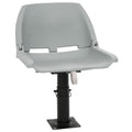 2-tlg. Bootssitz-Set Klappbar Kein Kissen Grau 48x51x41 cm