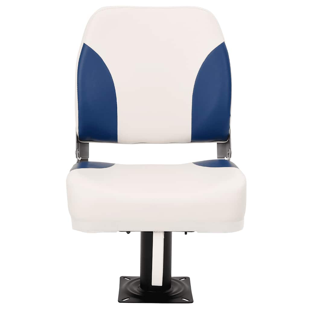 Klappbarer Bootssitz 1 Set Blau und Weiß 41x36x48 cm