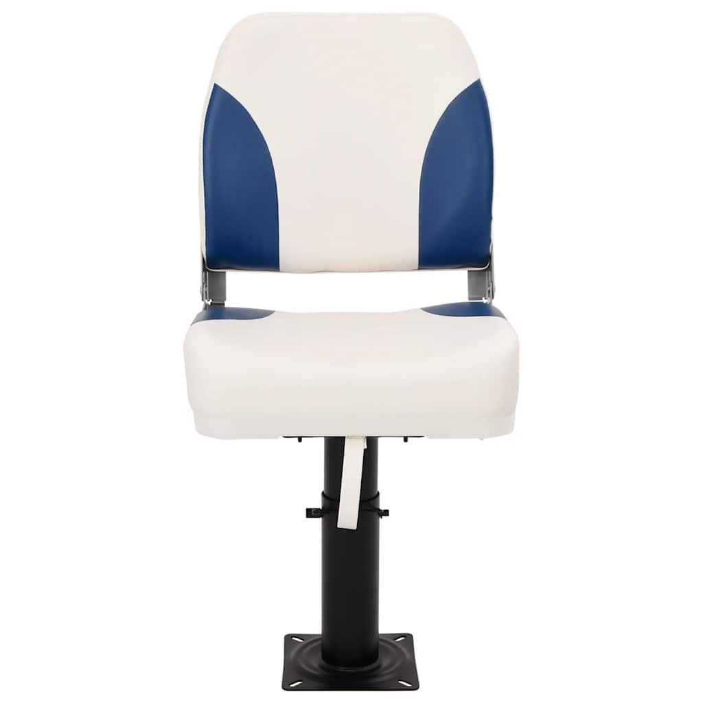 Klappbarer Bootssitz 1 Set Blau und Weiß 41x36x48 cm