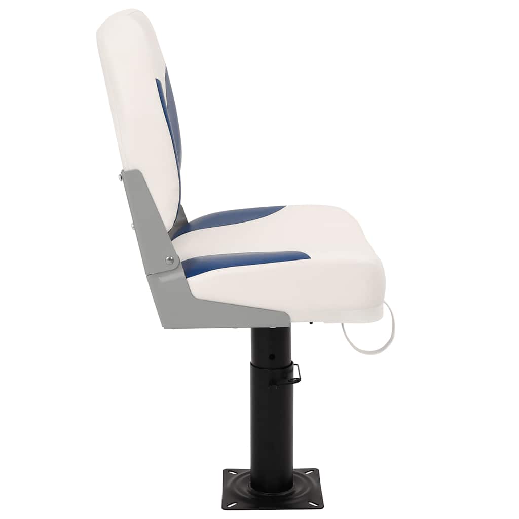 Klappbarer Bootssitz 1 Set Blau und Weiß 41x36x48 cm