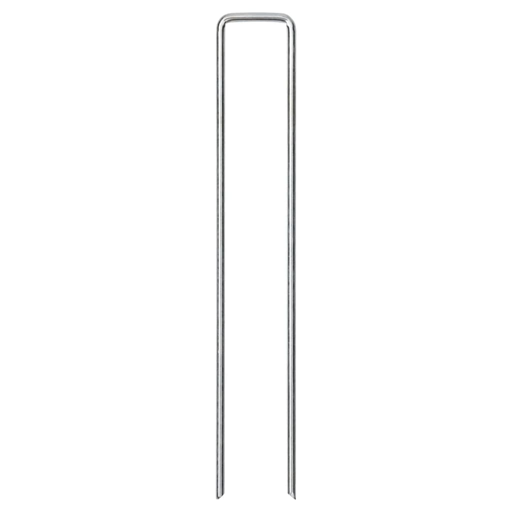 Bodenanker 25 Stk. U-Form 20x4 cm Verzinkter Stahl