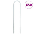 Bodenanker 50 Stk. U-Form 20x3,5 cm Verzinkter Stahl