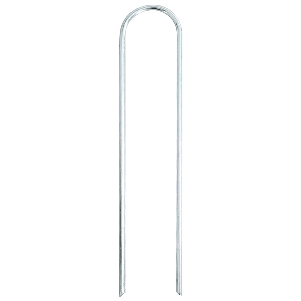 Bodenanker 50 Stk. U-Form 20x3,5 cm Verzinkter Stahl