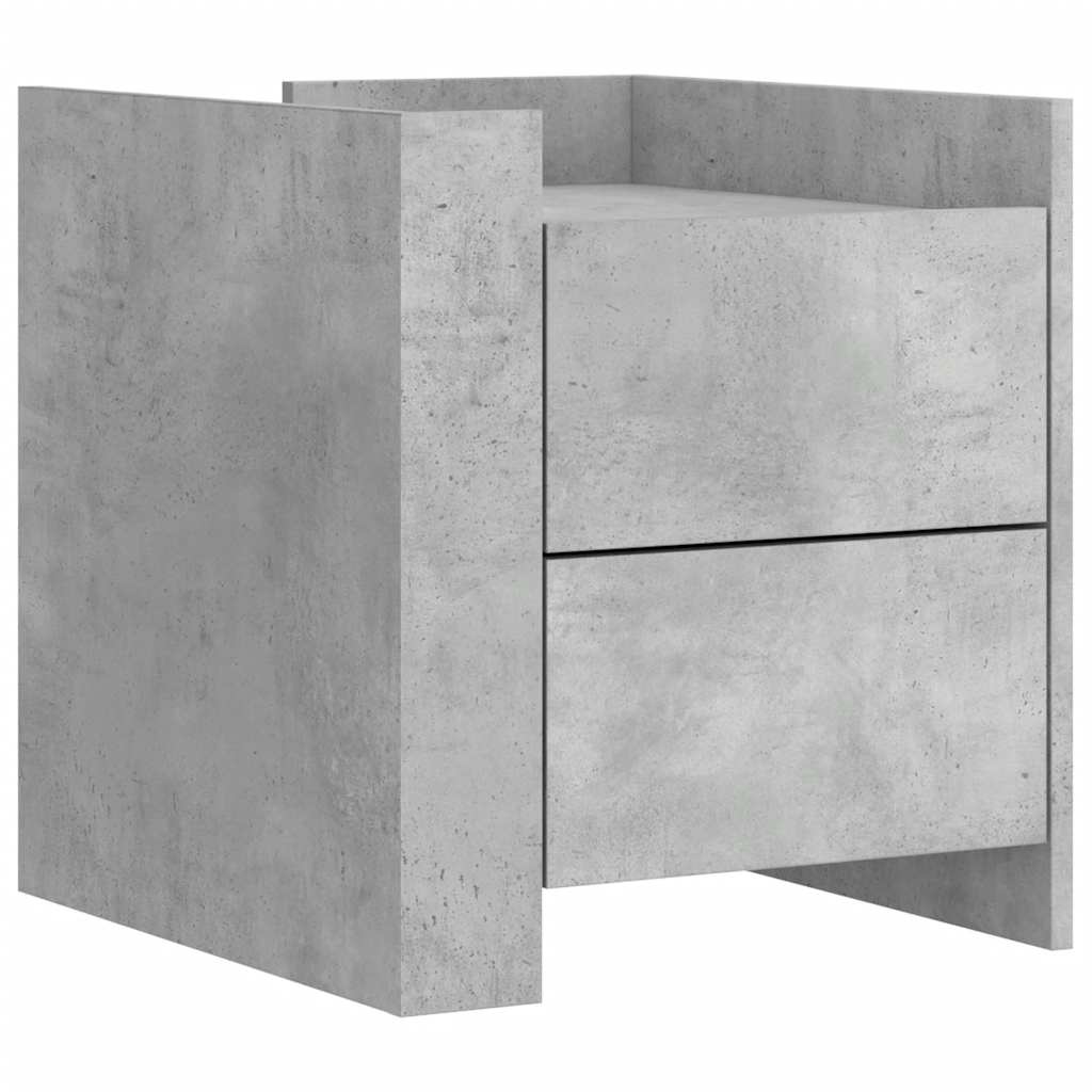 Nachttisch Betongrau 45x50x50 cm Holzwerkstoff