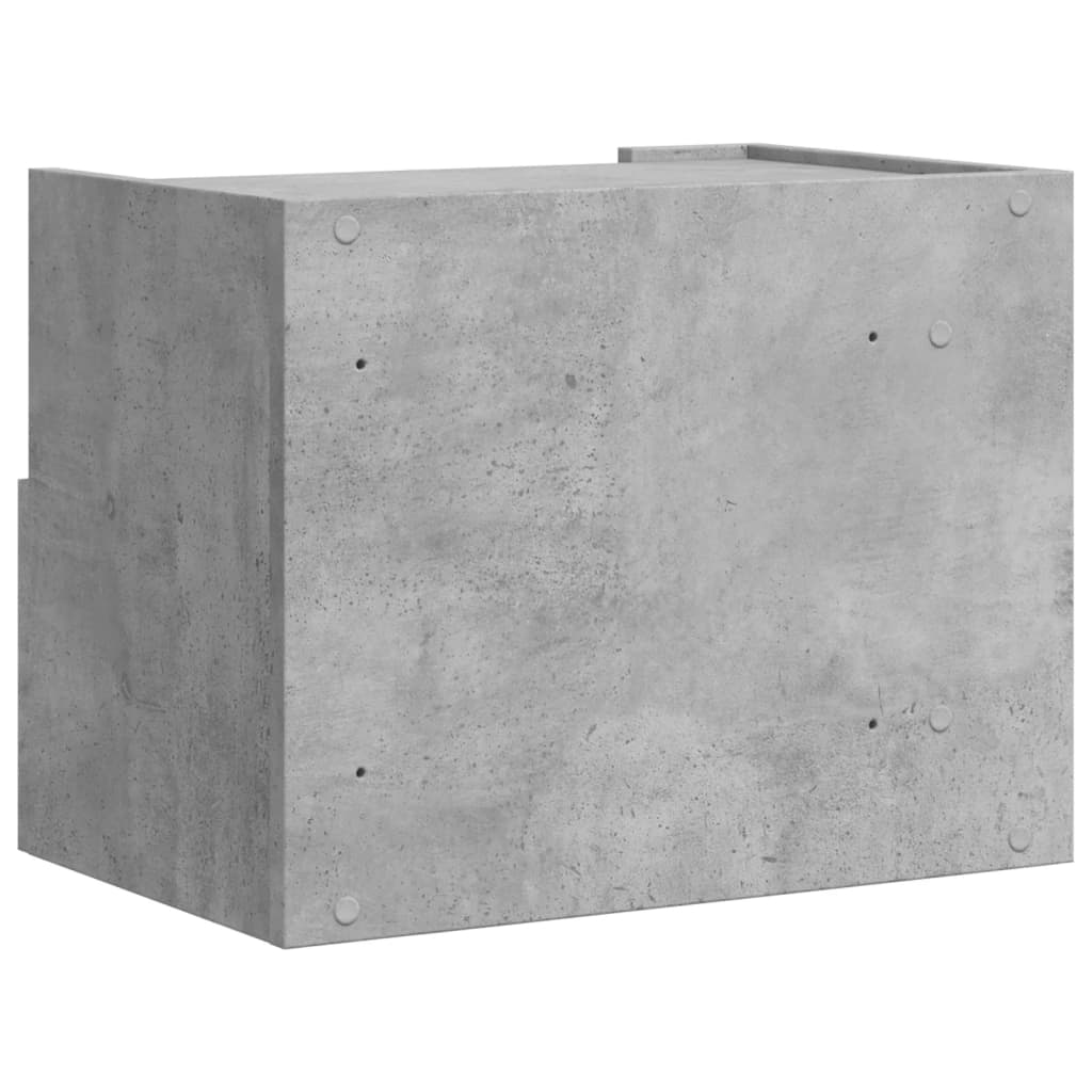 Wand-Nachttische 2 Stk. Betongrau 45x30x35 cm