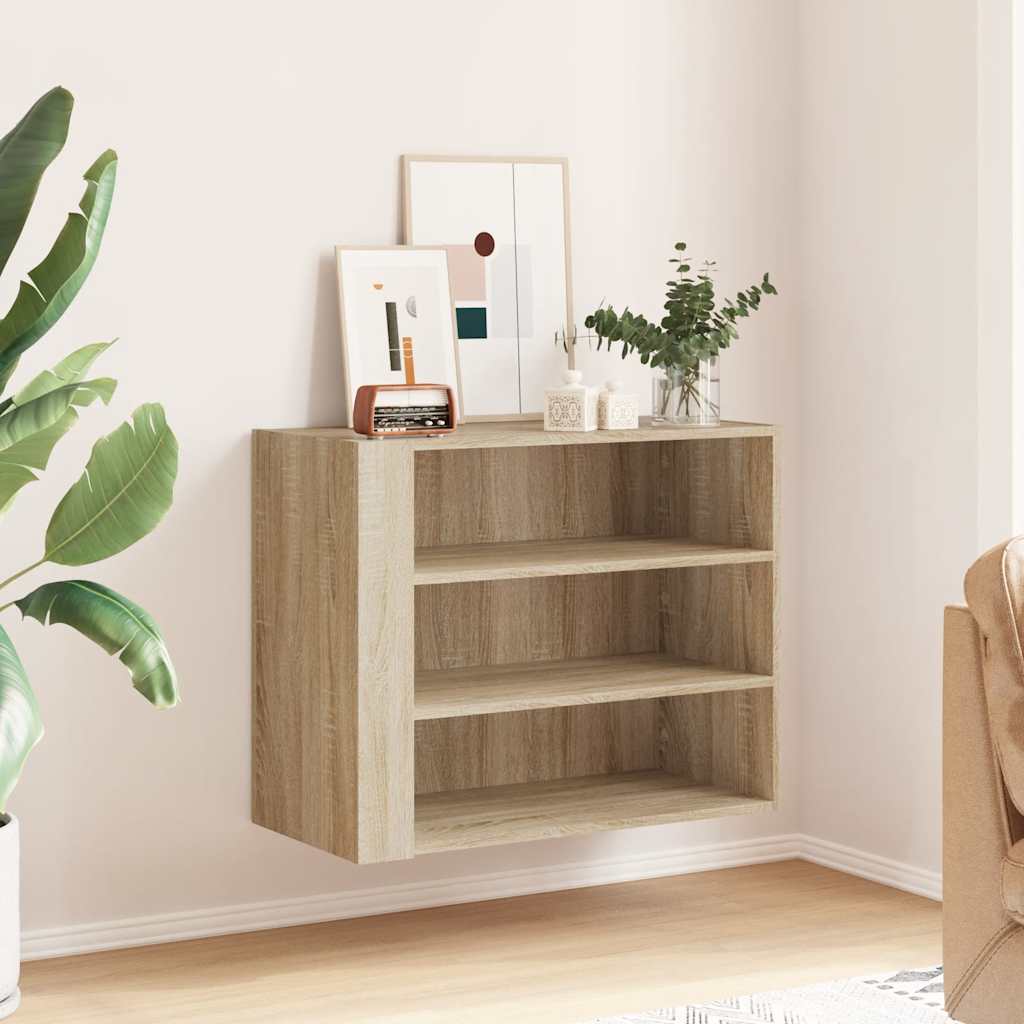 Wandregal Sonoma-Eiche 75x35x60 cm Holzwerkstoff