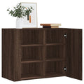 Wandregal Braun Eichen-Optik 75x35x60 cm Holzwerkstoff