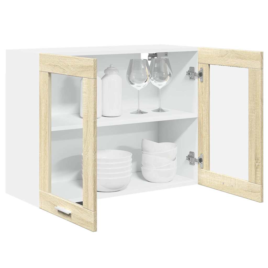 Hängeglasschrank Lyon Sonoma-Eiche 80x31x60 cm Holzwerkstoff