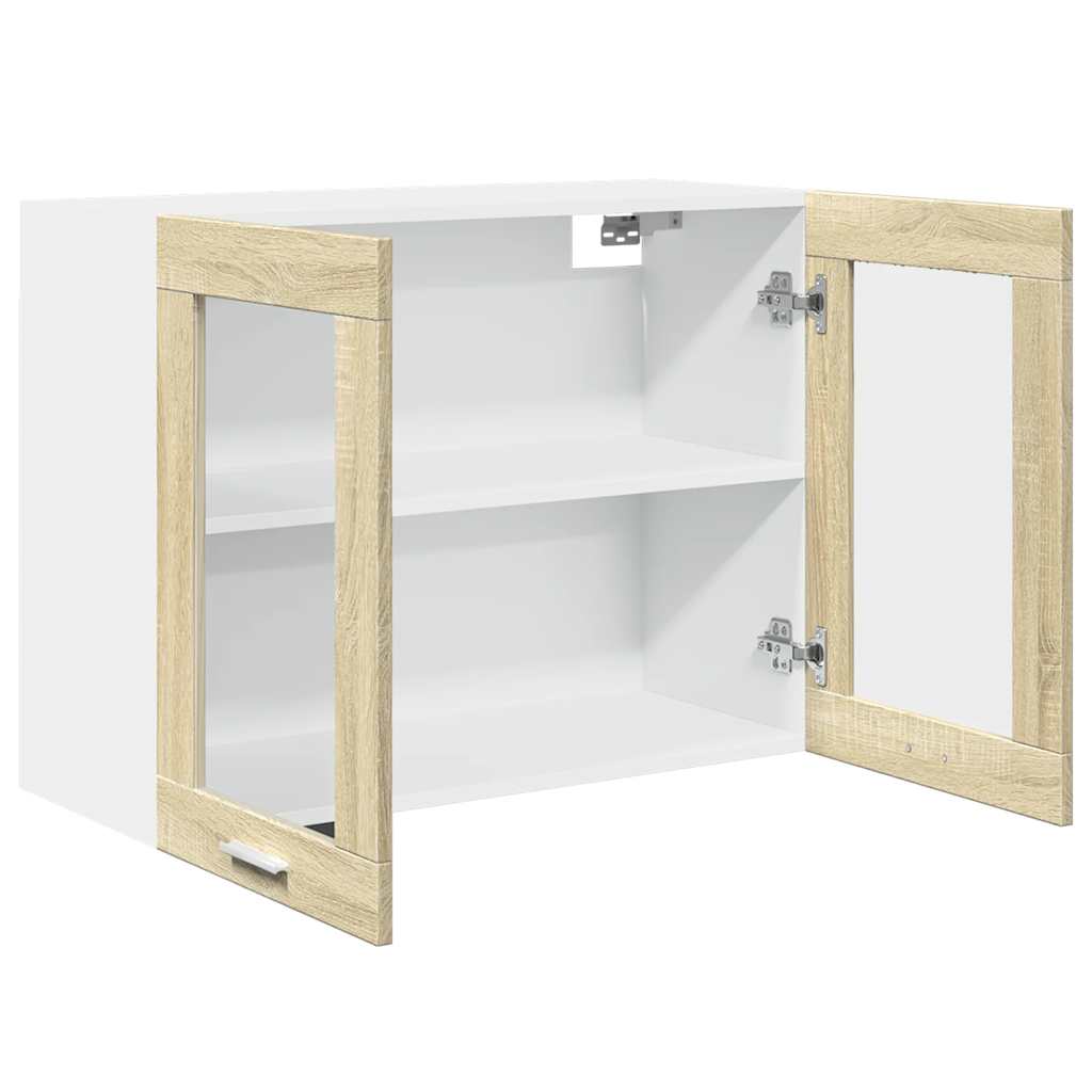 Hängeglasschrank Lyon Sonoma-Eiche 80x31x60 cm Holzwerkstoff
